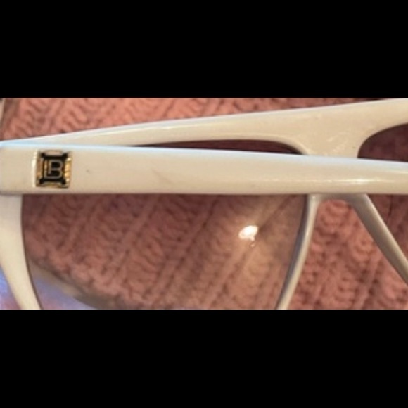 LAURA BIAGIOTTI Rare VINTAGE square oversized pearl flat top sunglasses *Lens* - Picture 13 of 16